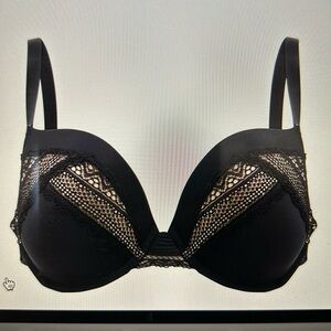 PANACHE Black Women's Aria Plunge Bra Black/Nude